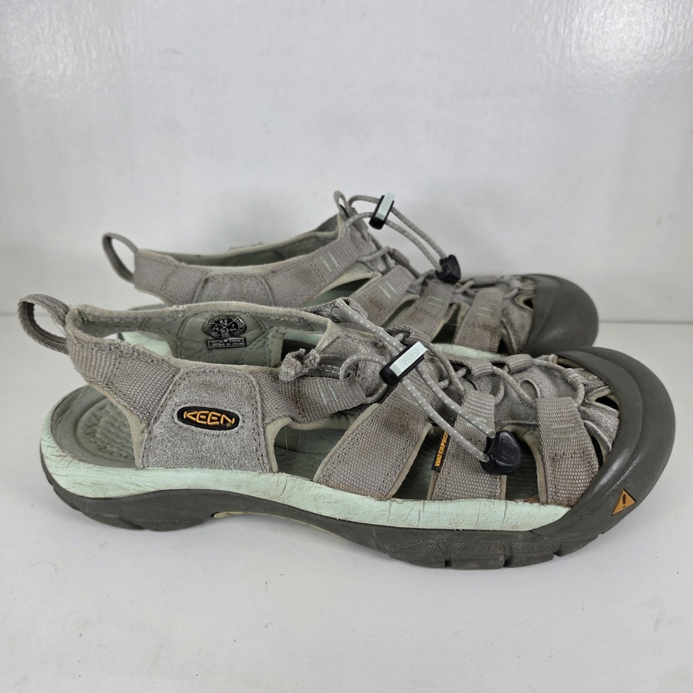 KEEN Newport H2 Women's 9.5 Sandals Gray Green Waterproof Hiking Water Shoes